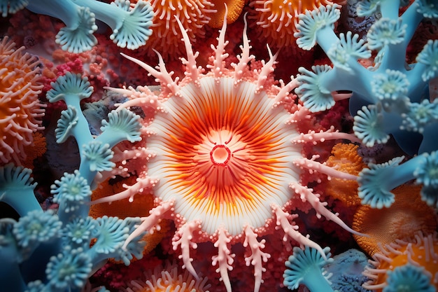 Aleidoscopio de coral submarinofoto de animales marinos