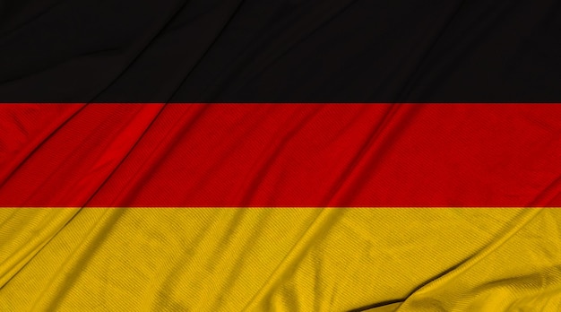 Alemania bandera ondeante con textura 3d