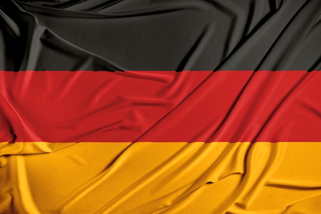 Alemania bandera de seda agitando colorida bandera nacional de Alemania 3d