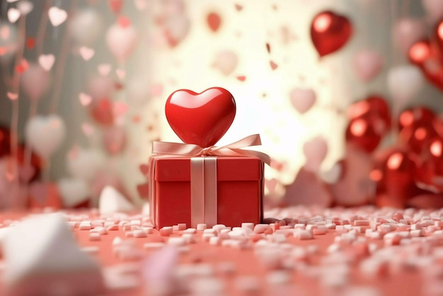 Alentine sorpresa oro amor año fiesta caja de regalo nueva temporada corazón árbol de invierno caja festiva regalo rojo