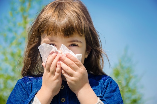 Alergia estacional en un niño