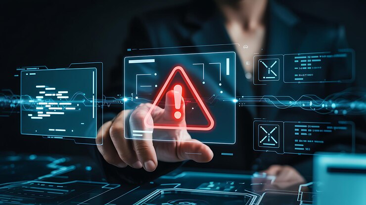 Alerta de seguridad cibernética Alerta de interfaz digital