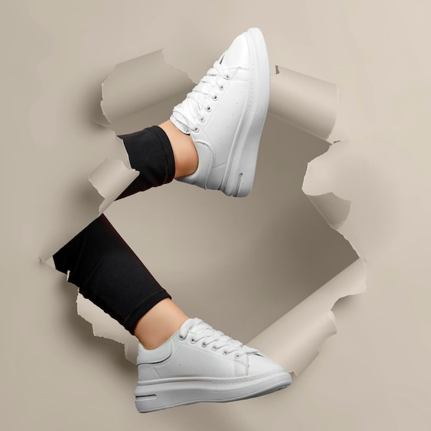 Alexander Mcqueen Damenschuhe Leder Sneakers Weißer High Fashion Streetwear Trend