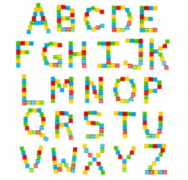 Alfabeto brillante para diseño infantil