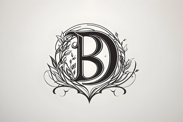 Alfabeto amp Carta B B logotipo Monograma amp Identidade da marca