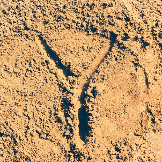alfabeto de areia
