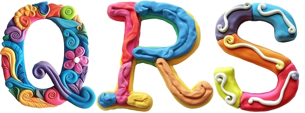 Alfabeto de argila 3D R isolado em branco