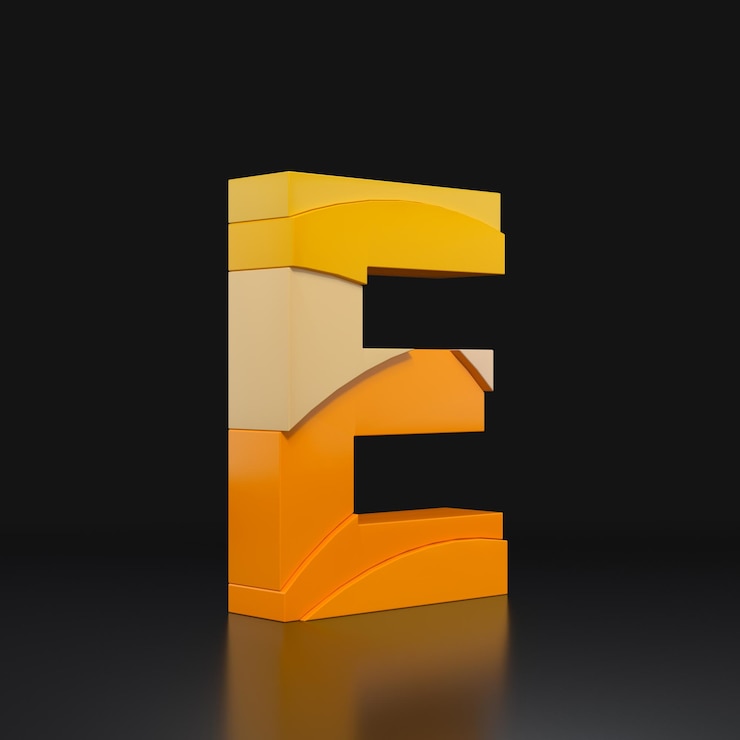 Foto alfabeto e extrudido multicolorido com renderização 3d isolada em fundo preto