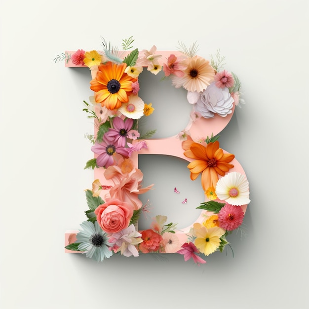 Alfabeto floral elegante