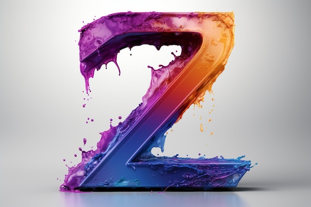 Alfabeto inglés arcoíris de la a a la z