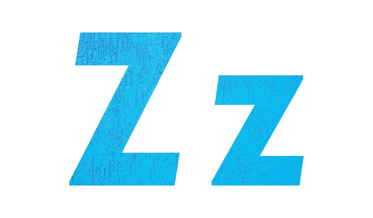 Foto alfabeto mayúsculas y minúsculas z con textura de pared letra azul z en mayúsculas y minúsculas aisladas sobre fondo blancoxa