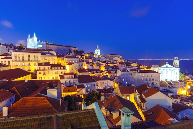 Alfama à noite, Lisboa, Portugal