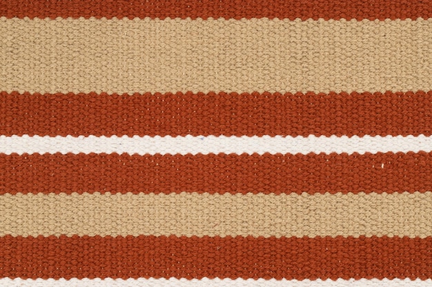 alfombra de algodón hecha de hilos teñidos, textura de tela