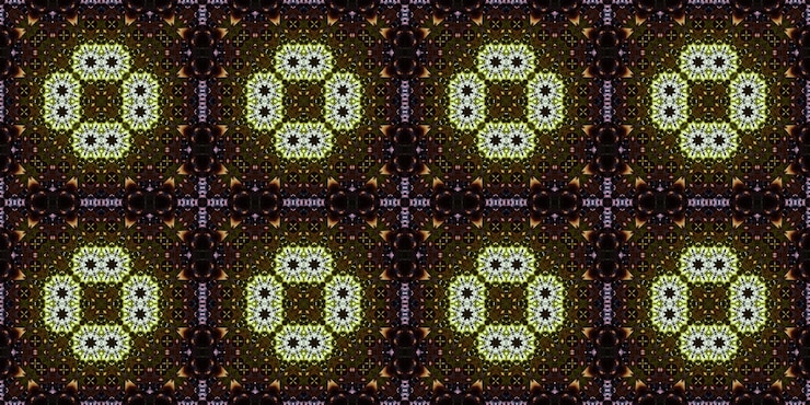 Foto la alfombra de arte tiene un patrón sin costuras, la textura es simétrica.