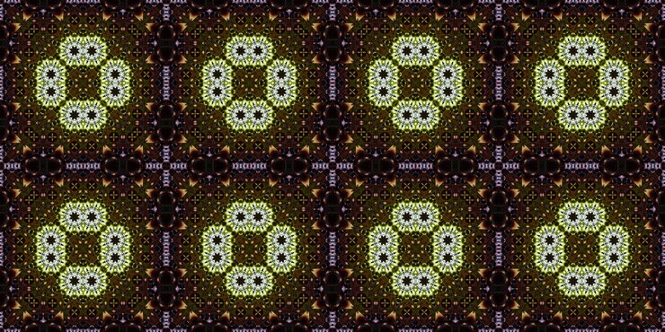 Foto la alfombra de arte tiene un patrón sin costuras, la textura es simétrica.
