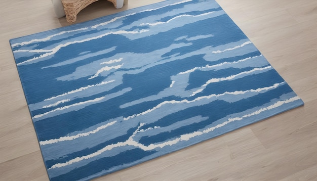 Foto alfombra de color azul
