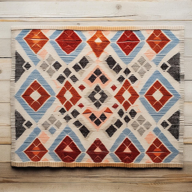 Foto alfombra escandinava sueca de kilim