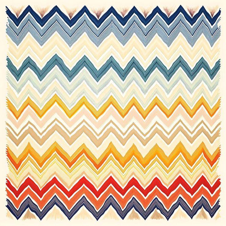 Foto alfombra kilim kurda iraquí, patrón de chevrón en zigzag, motivos de brocado de carpa angular, marco de arte decorativo