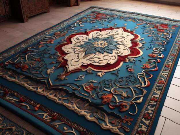Una alfombra de oración hermosamente diseñada en 3D