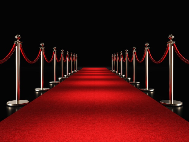 La alfombra roja en 3D