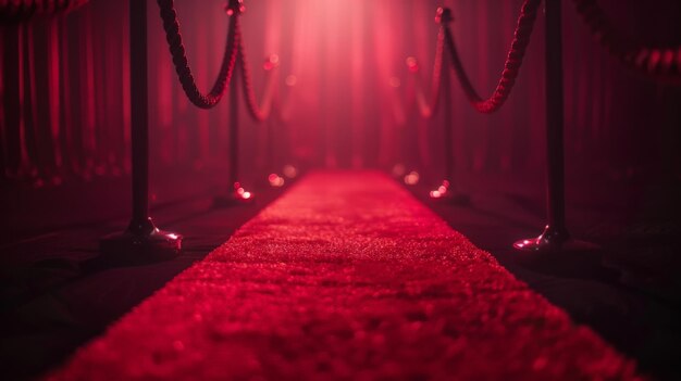 La alfombra roja en el cuarto oscuro