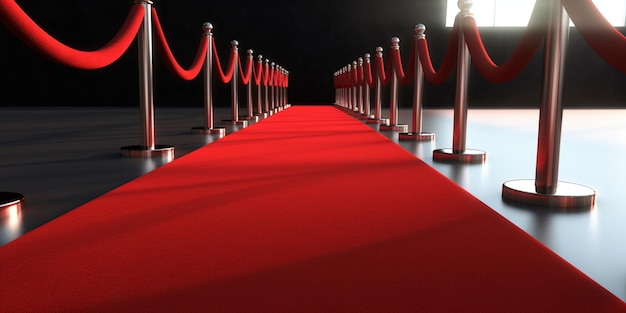 Una alfombra roja con la palabra roja