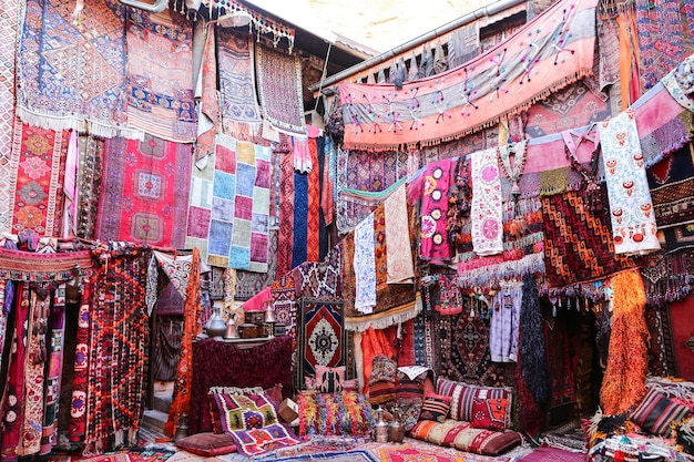 Alfombras tradicionales turcas en Goreme Nevsehir Turquía