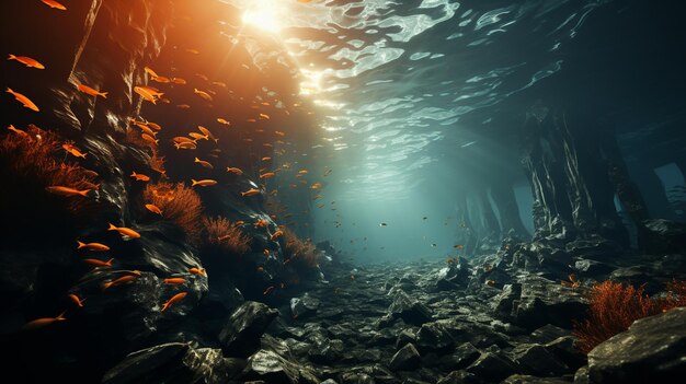 Algas Caos da Vida Vegetal Oceânica
