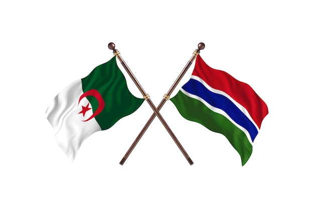 Algerien gegen Gambia Two Flags