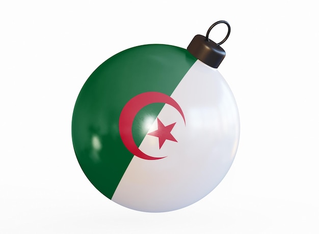 Algeriens Flagge auf dem Weihnachtsball
