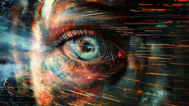 Algoritmo de visión por computadora que identifica objetos digital consept digital