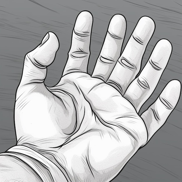 Foto alguém está estendendo a mão em um gesto com os dedos generativo ai