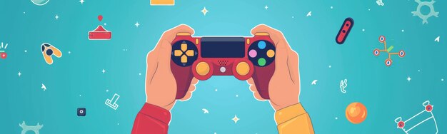 Alguien con un controlador de videojuego en las manos