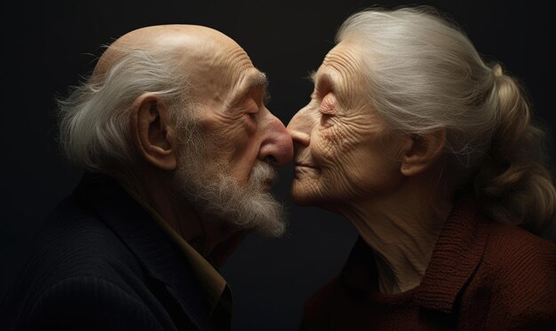 Algumas pessoas que estão se beijando