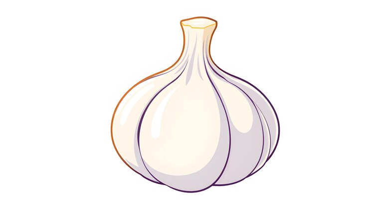 Foto alho fresco png transparente isolado com destaques brancos