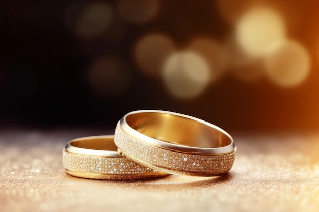 Alianças de casamento de ouro Generate Ai