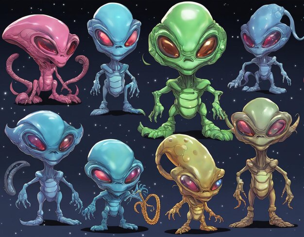 Alien criatura desconhecida OVNI civilização extraterrestre forma de vida humanoide universo