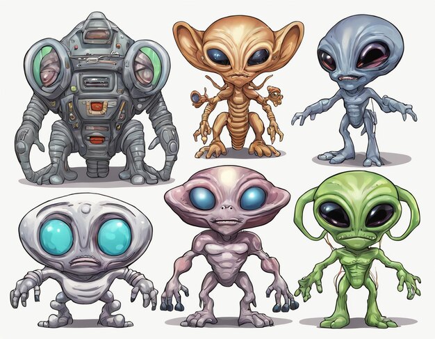 Alien criatura desconhecida OVNI civilização extraterrestre forma de vida humanoide universo