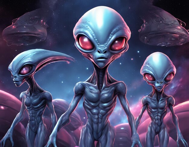 Alien criatura desconhecida ufo civilização extraterrestre forma de vida humanoide universo