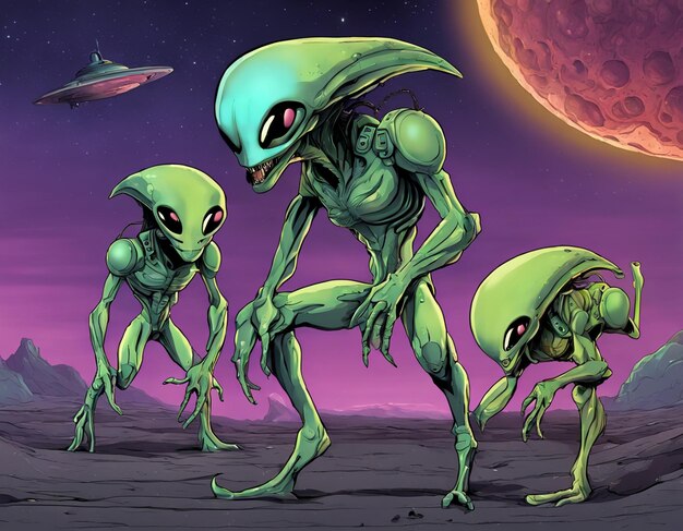 Alien criatura desconocida OVNI civilización extraterrestre forma de vida humanoide universo