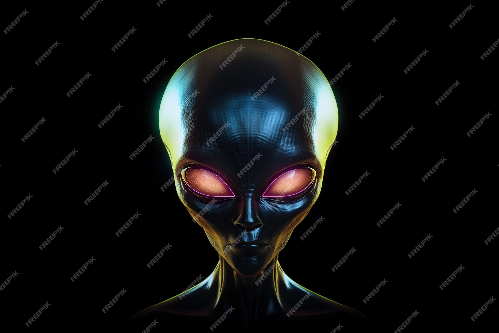 Ícone Alien Preto Isolado Em Fundo Preto Ilustração do Vetor - Ilustração  de futurista, estrangeiro: 162066308