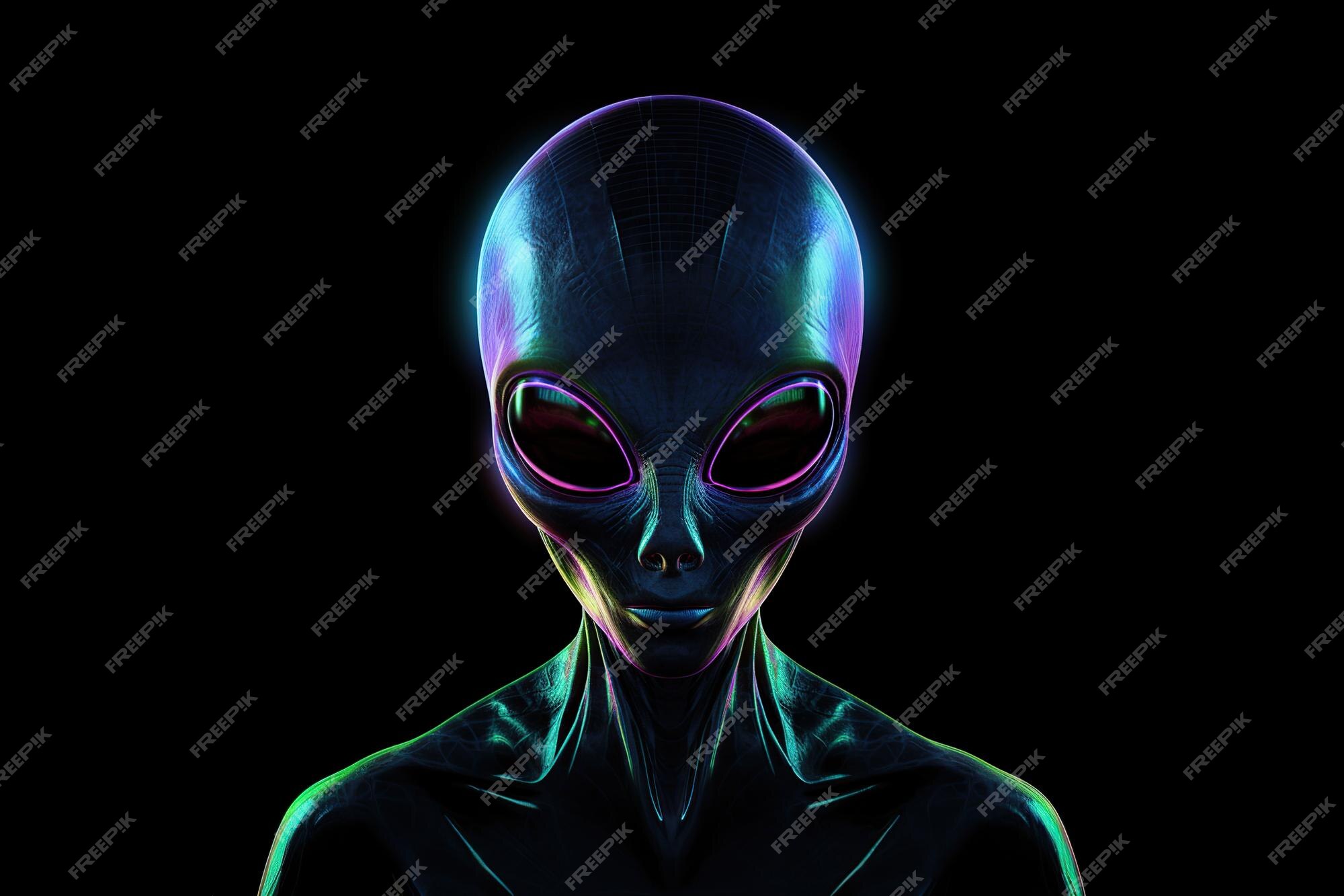 Ícone Alien Preto Isolado Em Fundo Preto Ilustração do Vetor - Ilustração  de futurista, estrangeiro: 162066308