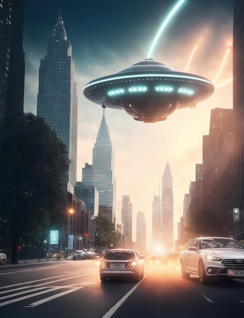 Alien-Invasion in einer Großstadt