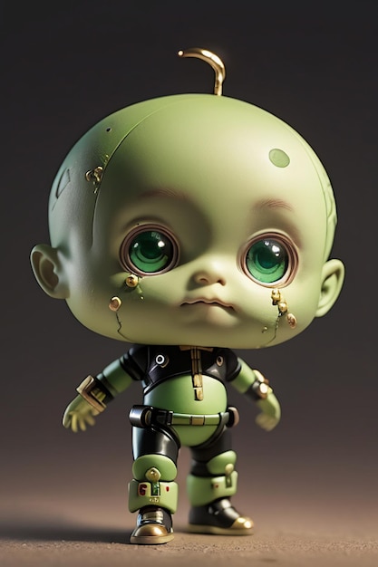 Alien-Kind-Charakterbild, das Cartoon-Anime-Charakter-Tapetenhintergrund 3D-Modellierung modelliert