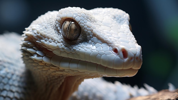 Alienígena branco completamente leitoso com textura de cobra Arte gerada por Ai