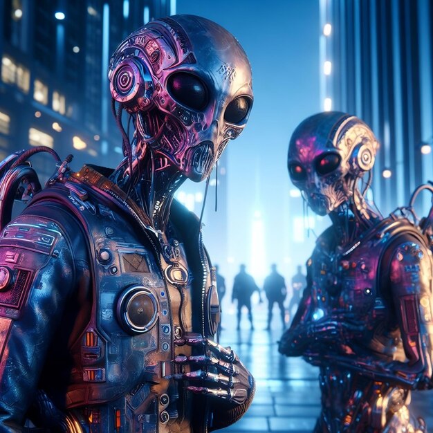 Aliens in einer Cyberpunk-Welt