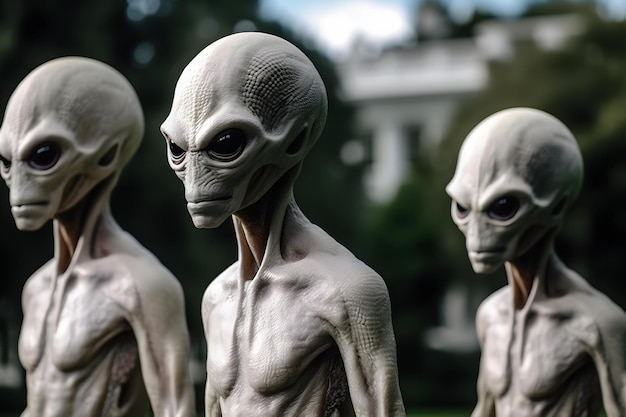 Aliens en la red neuronal de la casa blanca generada por ai