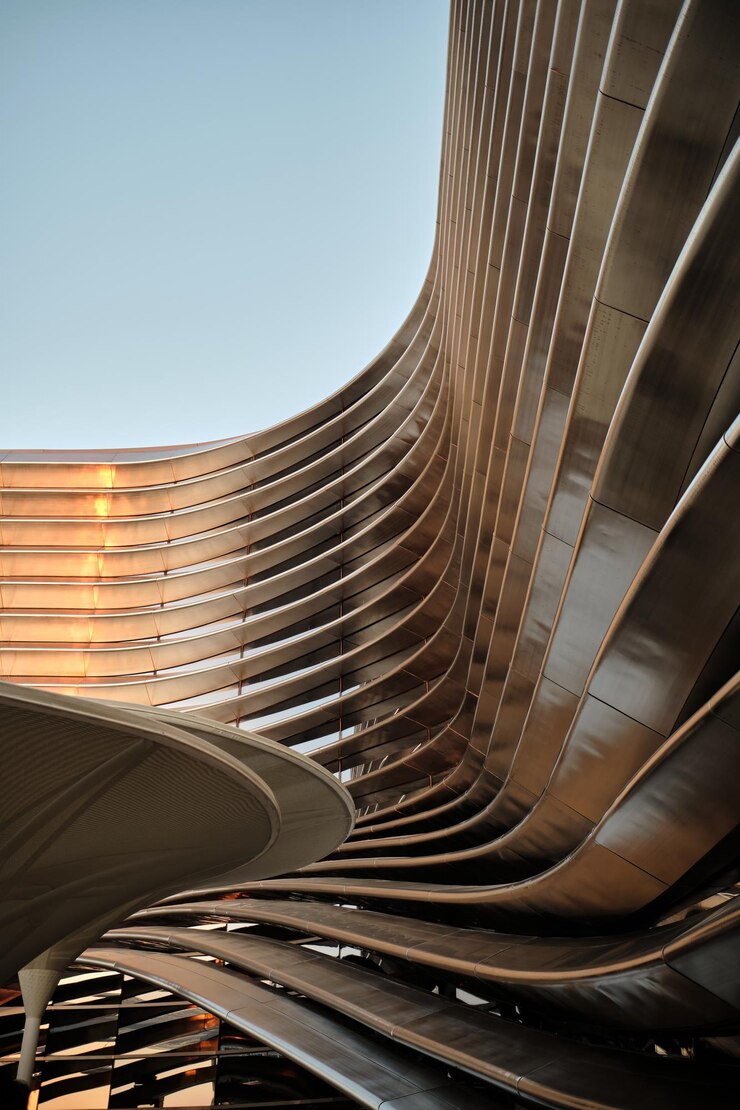 Foto alif mobility pavilion der vereinigten arabischen emirate auf der dubai expo 2020
