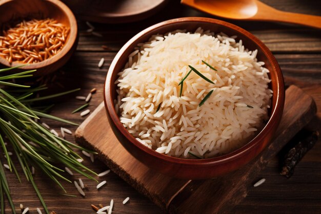 Foto alimentação chinesa arroz comer vegetais refeição jantar arroz saudável frito asiático ia generativa