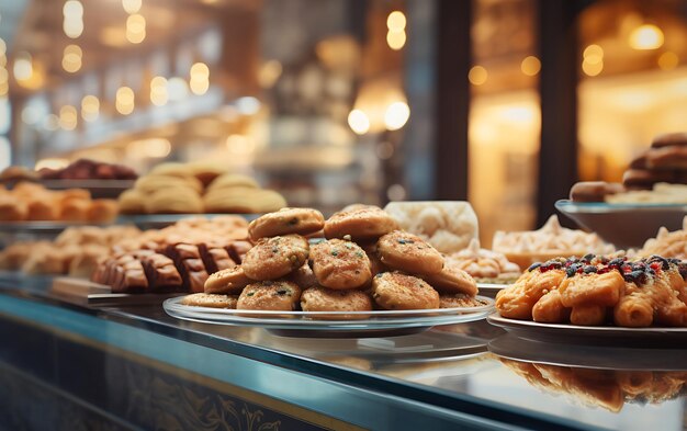 Alimentação de grupo de pessoas buffet de comida interior em restaurante